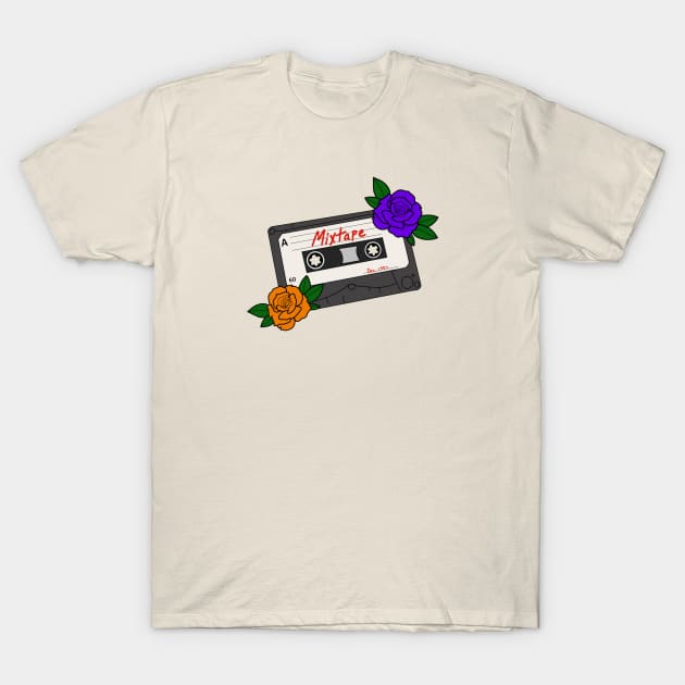 Mixtape T-Shirt by Foxtrotmadlyart